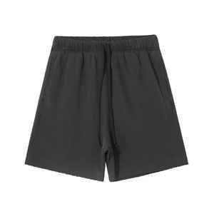 Pantalones Cortos Casuales para Hombre, Lavado Ácido, 100% Algodón, Felpa Francesa, Personalizados, Transpirables, Ecológicos, con Cierre de Cordón - Product Image 3