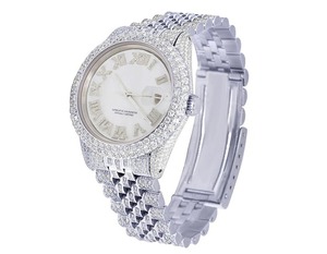 Montre entièrement sertie de diamants, automatique, en moissanite, de luxe, style hip-hop, pour homme, bijou de mode, montre élégante de qualité supérieure - Product Image 3