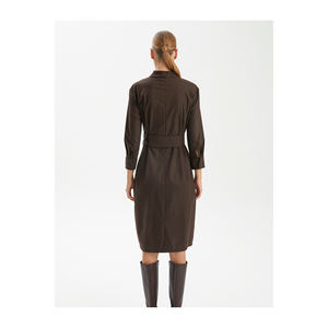 Vestidos de Trabajo BGN Turquía, Mezcla de Viscosa, Cinturón, Midi, W24D066 - Product Image 5