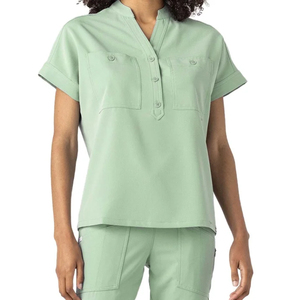 Venta caliente médico uniformes médicos hombres mujeres enfermera Scrubs Set Stand collar manga corta uniformes conjuntos - Product Image 1