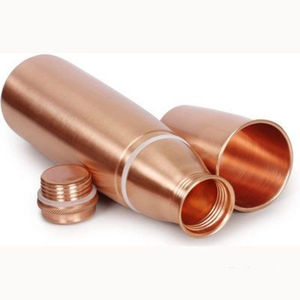 Latest Design Eco-Friendly Copper <b>Water</b> <b>Bottle</b> In-Built Glass Cup Leak-Proof Ayurvedic Drinkware for <b>Gym</b> Yoga Office Party - Product Image 1