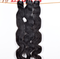 Ekstensi Rambut Manusia India Remy Grade 10-36, Warna Hitam, Gelombang Dalam, Bundel Rambut Virgin Murah Tanpa Proses, Kutikula Tertata Rapi, Kualitas Terbaik
