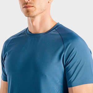 เสื้อทีเชิ้ตกีฬาผู้ชายเสื้อยืดผู้ชายสีพื้นลำลองลำลองสำหรับเพาะกายระบายอากาศ - Product Image 3