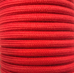 Cavo decorativo in tessuto da 5 metri, rosso, in cotone semplice (CIR62AL05) - Product Image 1