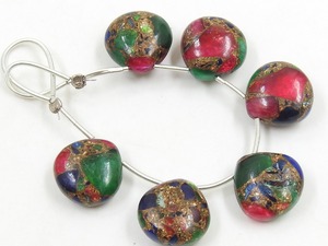 Mohave Cuivre Turquoise Lisse Coeur Larme Pierres Précieuses Fait à la Main Perles Lâches pour la Fabrication de Bijoux Couleur Cristal Violet - Product Image 2