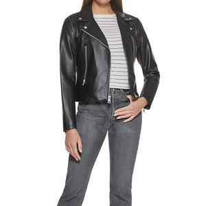 Veste d'extérieur en cuir pour femme, tricotée, respirante, solide, design tendance, prix de gros - Product Image 4