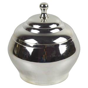 Azúcar de metal brillante Diseño de acabado Chapado en plata altamente brillante para el hogar Hotel Utensilios de cocina Contenedor de diseño decorativo - Product Image 1