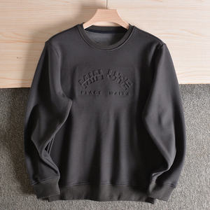 2024 Sudadera personalizada para hombre con logotipo en relieve 3D Sudadera con capucha de cuello redondo con manga larga teñida Lisa para invierno - Product Image 1