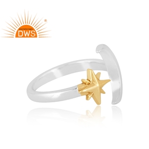 Nuevo diseño elegante Anillo de banda de plata esterlina Joyería de diseño personalizado para mujer Regalo para ella. - Product Image 4