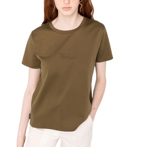 Cotton/Bamboo Fiber Plus Size Button Lightweight Quick Dry Women's T-Shirts Breathable Personalized Logo Printing Solid - Product Image 1