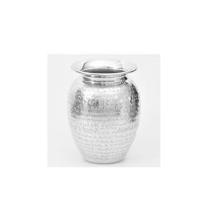 Jarrón de flores de diseño de flores de latón de color plateado martillado de acero inoxidable de calidad superior para decoración de fiestas interiores del hogar - Product Image 5