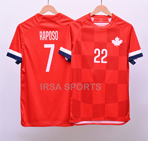 Uniforme de Fútbol Personalizado / Conjunto de Camiseta y Pantalones Cortos de Fútbol - Poliéster de Alta Calidad con Opción de Logotipo Personalizado IRSA SPORTS IS-102 - Product Image 4
