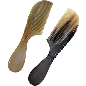 Peine de cuerno natural marrón oscuro Color natural Masaje Barba Peines multiusos Fácil de usar Precio de fábrica por Crescent ctafts - Product Image 5