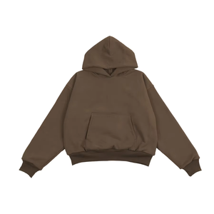 เสื้อมีฮู้ดสำหรับผู้ชายเสื้อฮู้ดผ้าฟลีซโอเวอร์ไซส์พิมพ์ลายพัฟแบบเรียบ100% - Product Image 4