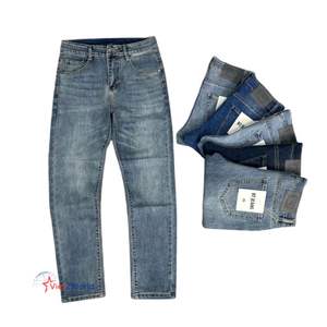 Vaqueros de talla grande elásticos informales de negocios rectos de alta calidad y nuevos a la moda para hombre/mujer, suministro ODM hecho en Vietnam, venta al por mayor - Product Image 1