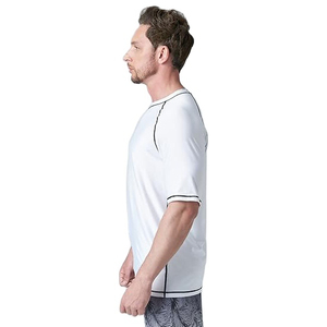 Venta al por mayor compresión gimnasio camisa hombres alta calidad transpirable ropa deportiva atlética manga corta entrenamiento Fitness camiseta - Product Image 5