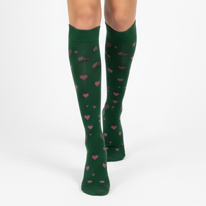 Calcetines hasta la rodilla de algodón peinado para mujer, calcetines informales por encima de la rodilla con estampado de compresión de Spandex, calcetines hasta la rodilla para vestido de Yoga de otoño - Product Image 6