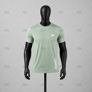 Camiseta Deportiva de Secado Rápido para Hombre, Personalizable con Logotipo Frontal, para Gimnasio, Running, Atlética, OEM, 100% Poliéster, Tejido de Punto, Sólida, Formal - Product Image 1