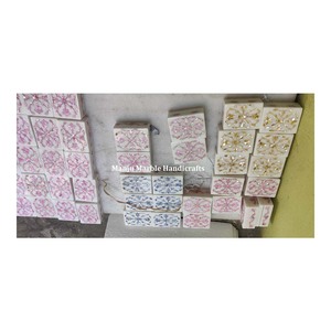 Nouvelle boîte d'incrustation de marbre de Collection de cadeaux de fantaisie classique traditionnelle avec nacre naturelle polie pour la boîte de rangement de bijoux - Product Image 3