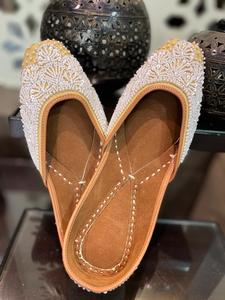 Juti-ropa de fiesta de estilo indio para mujer, Jutti de cuero bordado, artesanía - Product Image 3