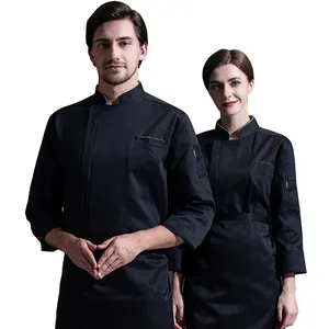 Chef Uniform Jacket Waitress Uniform Restaurant Kitchen Work Suits for Men Custom Embroidered Chef Coat