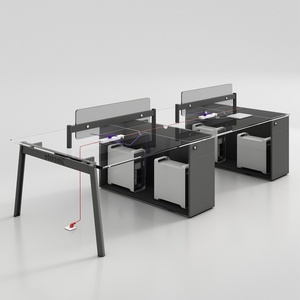 Modern Convertible Wooden Extendable Office Desk with Panel Design for Home School Apartment Hotel Use Executive <b>Workstation</b> Com - Product Image 6