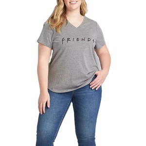 Camiseta ajustada con cuello en V Logotipo personalizado Entrenamiento Oversize Manga corta Casual 3D Algodón sólido Seda Tallas grandes Compresión Impresión personalizada - Product Image 1