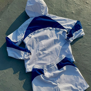 Ensemble de jogging deux pièces pour homme en coton 100% uni, coupe-vent, fermeture éclair, cordon de serrage, écologique, séchage rapide, automne - Product Image 4