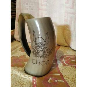 Taza para beber con bocina de Color Natural, con agarre de mano, sin fugas, para decorar el hogar, tazón de bebida de agua de tamaño personalizado, al mejor precio - Product Image 4