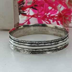 Brazalete de moda Vintage para mujer, chapado en plata 925, textura única de las Bahamas, brazalete apilable Spiner, latón Cristiano - Product Image 2