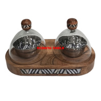 Juego de tres tarros de vidrio para dulces, calidad superior, servidor de nueces de diseñador hecho a mano, excelente calidad, venta al por mayor, nuevo tarro de frutas secas