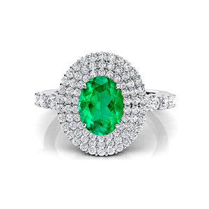 แหวนคลัสเตอร์สีทอง18K ประดับด้วยเพชรธรรมชาติรูปวงรีตัดรูปวงรีดีไซน์น่ารัก - Product Image 5