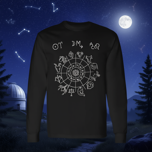 Camiseta Promocional de Manga Larga con Astrología: Sol de Aries, Luna de Escorpio, Leo Ascendente - Product Image 3