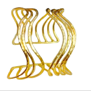 Meilleure vente Bracelets de luxe faits à la main en laiton de créateur Plaqué or Bracelets pour femmes et filles pour offrir Manchette à la mode - Product Image 1