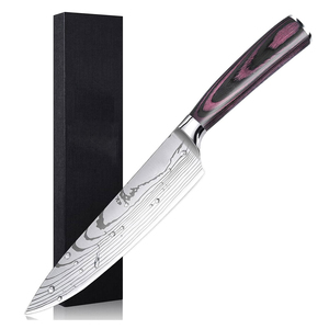 Cuchillo de chef afilado forjado hecho a mano, cuchillo de cocina de hoja afilada Premium profesional de acero de Damasco de Pakistán, mango de madera - Product Image 1