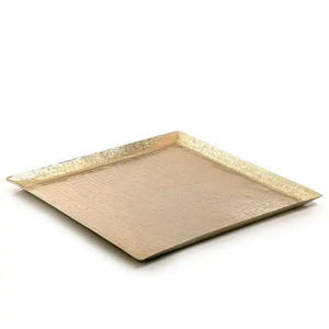 New Decorative Metal Serving <b>Tray</b> Square Shape <b>Silver</b> Plated for Hotel & Restaurant Snacks & <b>Drinks</b> Serving <b>Tray</b> - Product Image 2