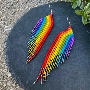 Handmade Bohemian Elegant <b>Tassel</b> <b>Earrings</b> Long Drop Fashion Accessory for Ladies Trendy Style for Weddings - Product Image 2