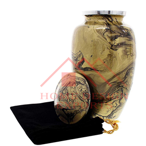 โถบูโลหะทำด้วยมือสำหรับผู้ใหญ่โถขี้เถ้าทำจากโลหะสีเขียว - Product Image 6