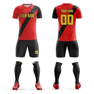 2024 venta al por mayor nuevo diseño uniforme de fútbol personalizado media manga ropa deportiva conjunto de fútbol entrenamiento uniforme de fútbol para hombres - Product Image 4
