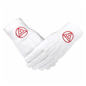 Guantes Masónicos Blancos Estilo Ceremonia Formal Ajuste Cómodo Diseñados para Reuniones de Logia Uso Ritual Ocasiones Tradicionales - Product Image 5