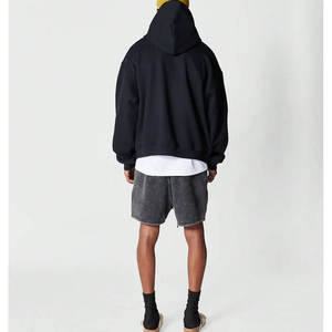 Vente en gros 100% polyester pour hommes sweat à capuche en éponge française épaule tombante avec poche kangourou oeillet sweat à capuche unisexe - Product Image 4
