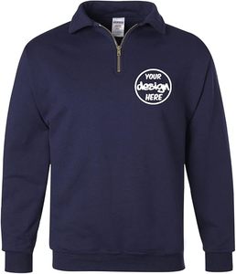 Sweat-shirts à fermeture éclair sur le devant de haute qualité personnalisés 2024, sweat-shirts en molleton à manches longues avec logo personnalisé, couture personnalisée, impression - Product Image 1