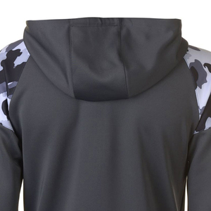 Sweat-shirt en polaire à capuche zippé pour homme, manches raglan unies, respirant, en polyester tricoté, coupe classique, décontracté, pour l'hiver - Product Image 6