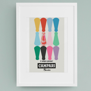 Affiche promotionnelle Campari, design moderne et créatif, impression offset, création artistique - Product Image 3