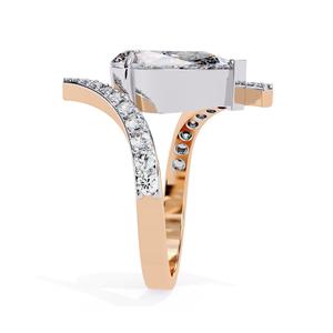 แหวนเพชรทรงลูกแพร์รับรองโดย IGI เพชรเพาะเลี้ยงในห้องปฏิบัติการ แหวนทอง 14K ทองคำขาว ทองคำชมพู ทองคำเหลือง ระดับความสะอาด VVS VS เครื่องประดับหมั้น แหวนเพชร - Product Image 5