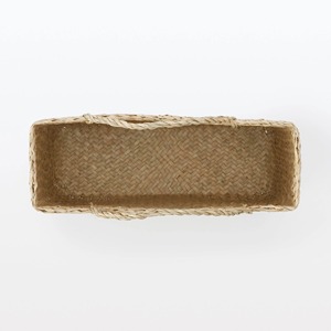 Seagrass Herringbone <b>Basket</b> with Handle Handmade <b>Storage</b> <b>Basket</b> Wholesale eco-friendly Made in Viet Nam - Product Image 3