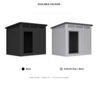 Rumah Anjing Atap Miring DH259A DH204A PP Tahan Air dengan Tirai Pintu Opsional untuk Anjing Kecil dan Sedang