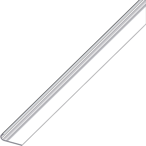 Profilo per Bordi Unghietta in Alluminio Cromato Argento mm 18x5,8x1 Metri 2 - Product Image 2