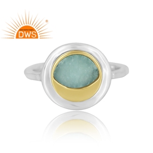 Best Design Sterling Silver Natural Amazonite Gemstone <b>Ring</b> Custom Jewelry For Women Gift For Her - Product Image 3