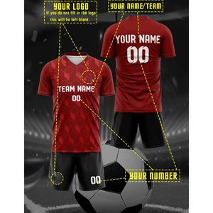 Camisetas de Fútbol Americano y Fútbol para Adultos Personalizadas al por Mayor, Diseño Vibrante de Última Moda en Rojo, Servicio Disponible - Product Image 6